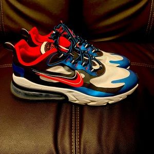 Nike Air Max 270 React Time Capsule Blue Red Shoes Sneakers Men's Size 12